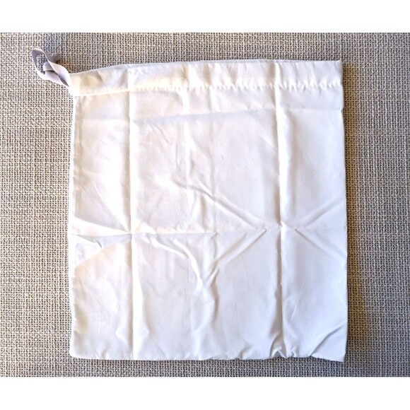JIMMY CHOO Authentic Drawstring dust bag Shoes | White 13.5” x 14" - Picture 3 of 3